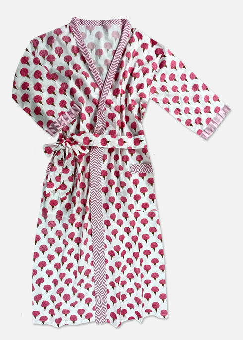 Women's Long Dressing Gown Genda Pink